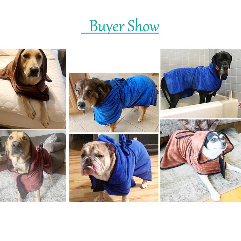 Personalized Pet Embroidery Soft Bathrobe Towel | BKPet92