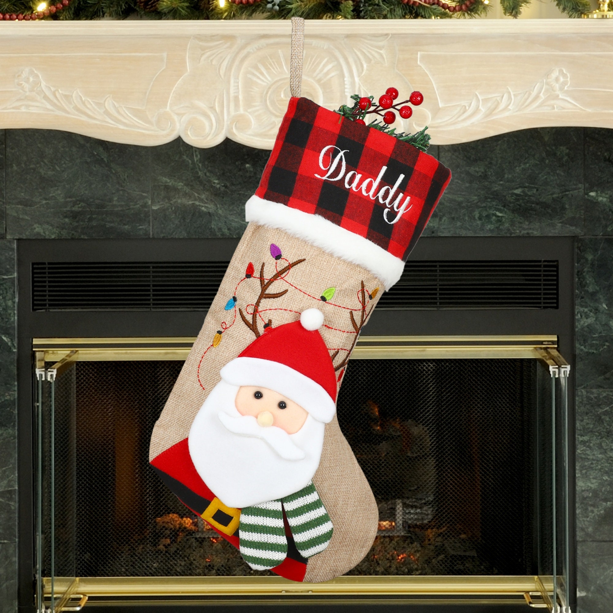 Personalized Embroidered 3D Christmas Stocking | MCGift40