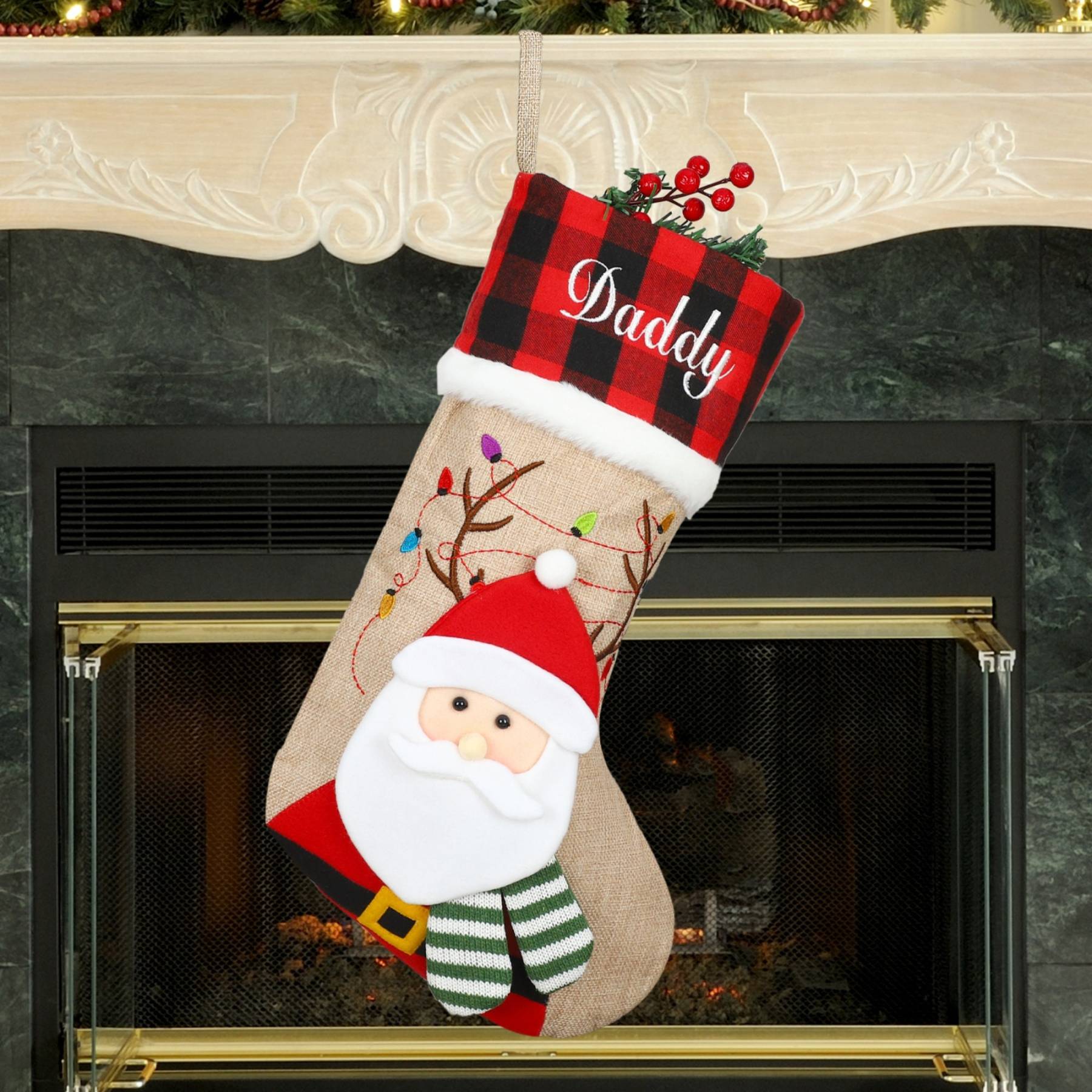 Personalized Embroidered 3D Christmas Stocking | MCGift40