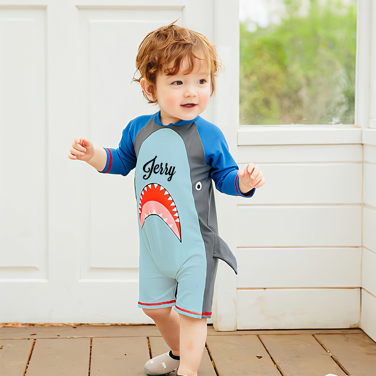 Personalized Shark Swimsuit for Comfort & Unique | CWBeach44