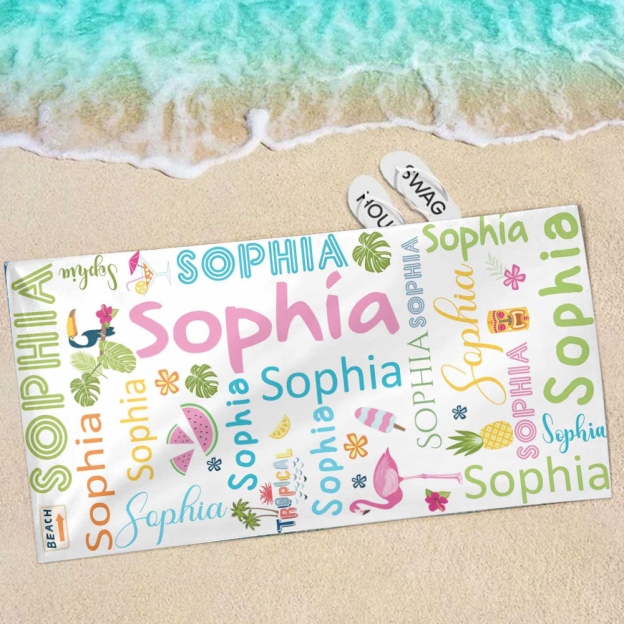 Personalized Lovely Kid Towel for Summer & Beach | CWTowel98