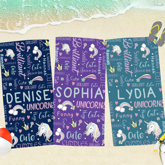 Personalized Lovely Kid Towel for Summer & Beach | CWTowel100