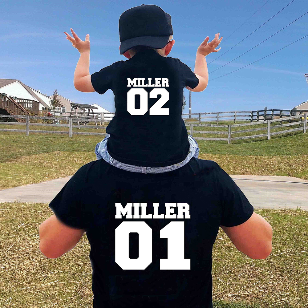 Personalized First Father's Day Daddy and Me Outfit | CWFamily148