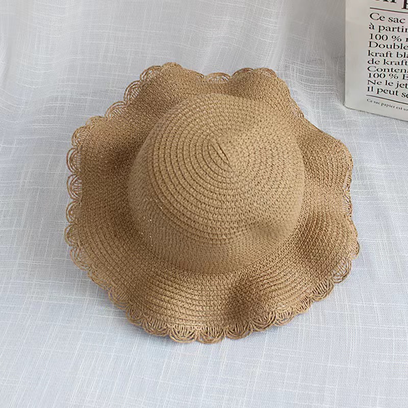 Personalized Kid Hand Embroidered Straw Hat With Flowers | CWBeach3501