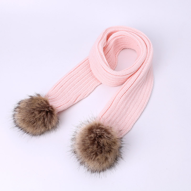Personalized Embroidery Kid Pom Pom Hat With Scarf | HSKid48