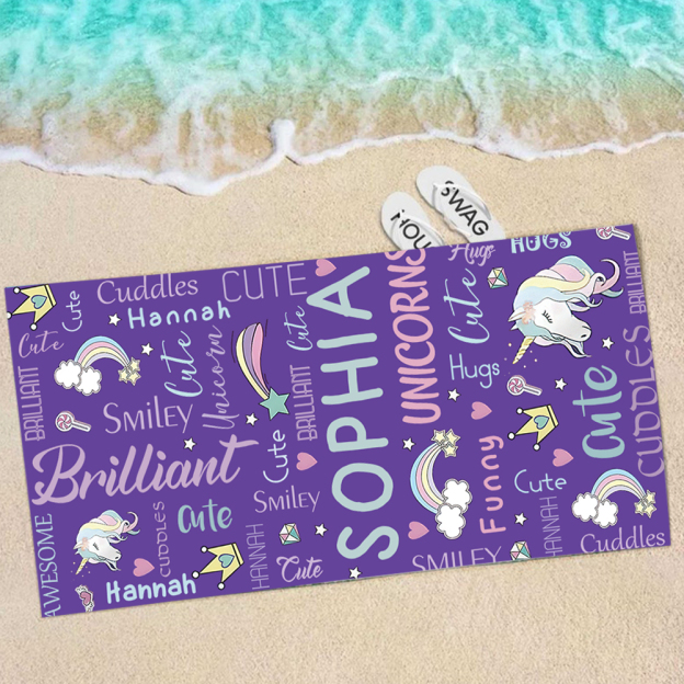 Personalized Lovely Kid Towel for Summer & Beach | CWTowel100
