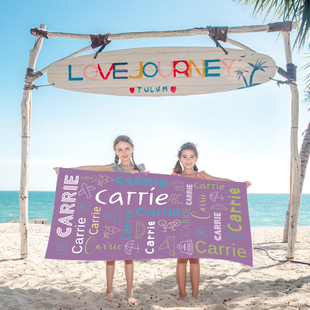 Personalized Lovely Kid Towel for Summer & Beach | CWTowel101