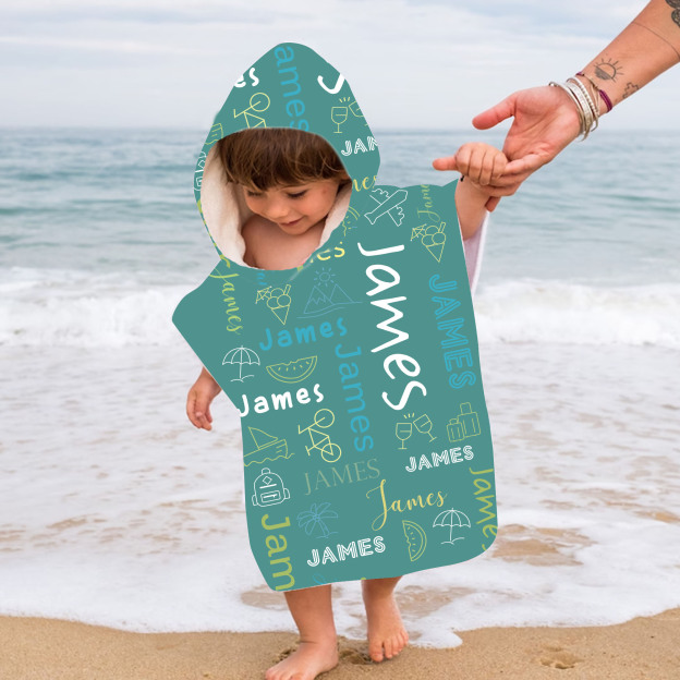 Personalized Hooded Beach Towel for Summer & Beach | CWHTowel39