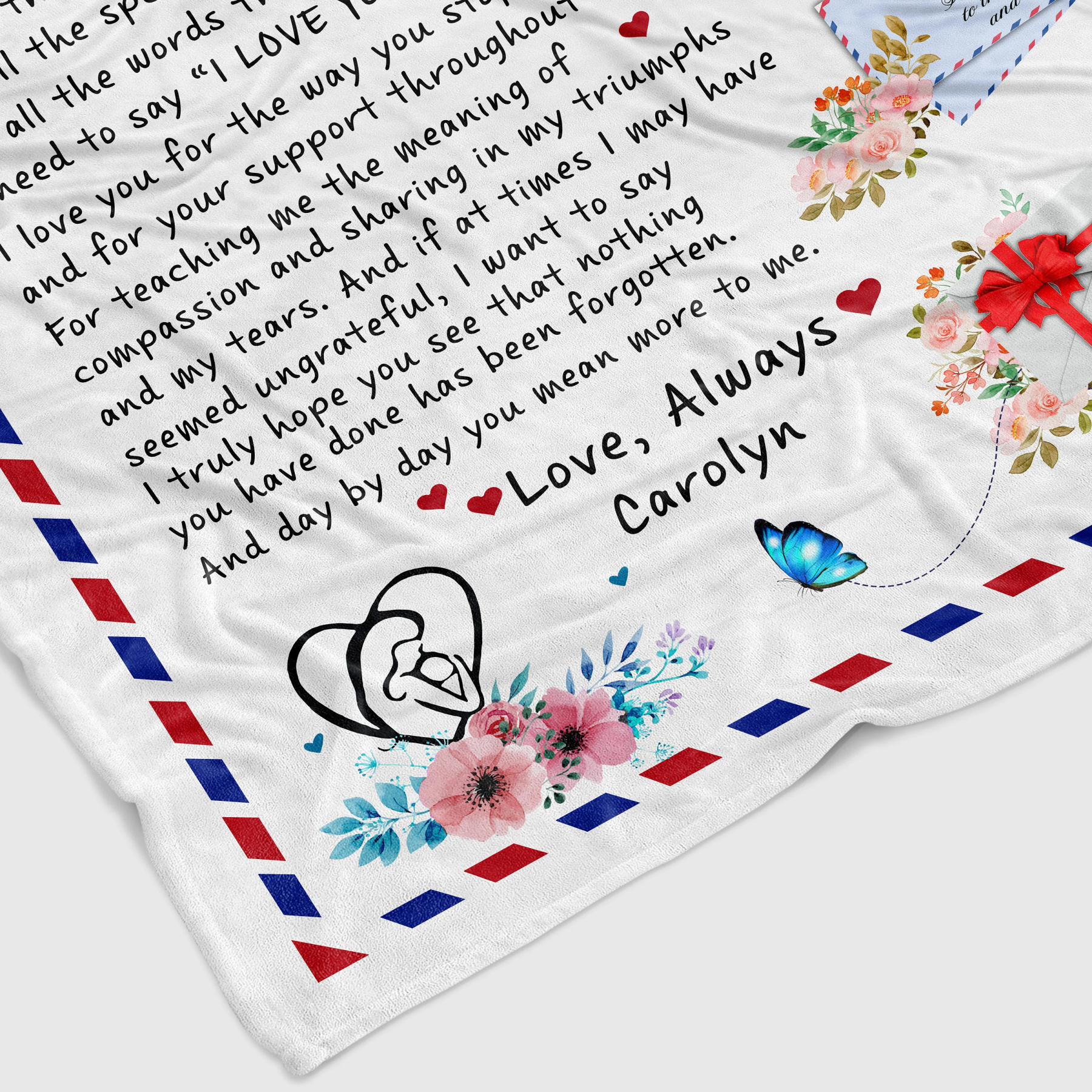 Personalized Love Letter Blanket for Comfort & Unique | BKletter14