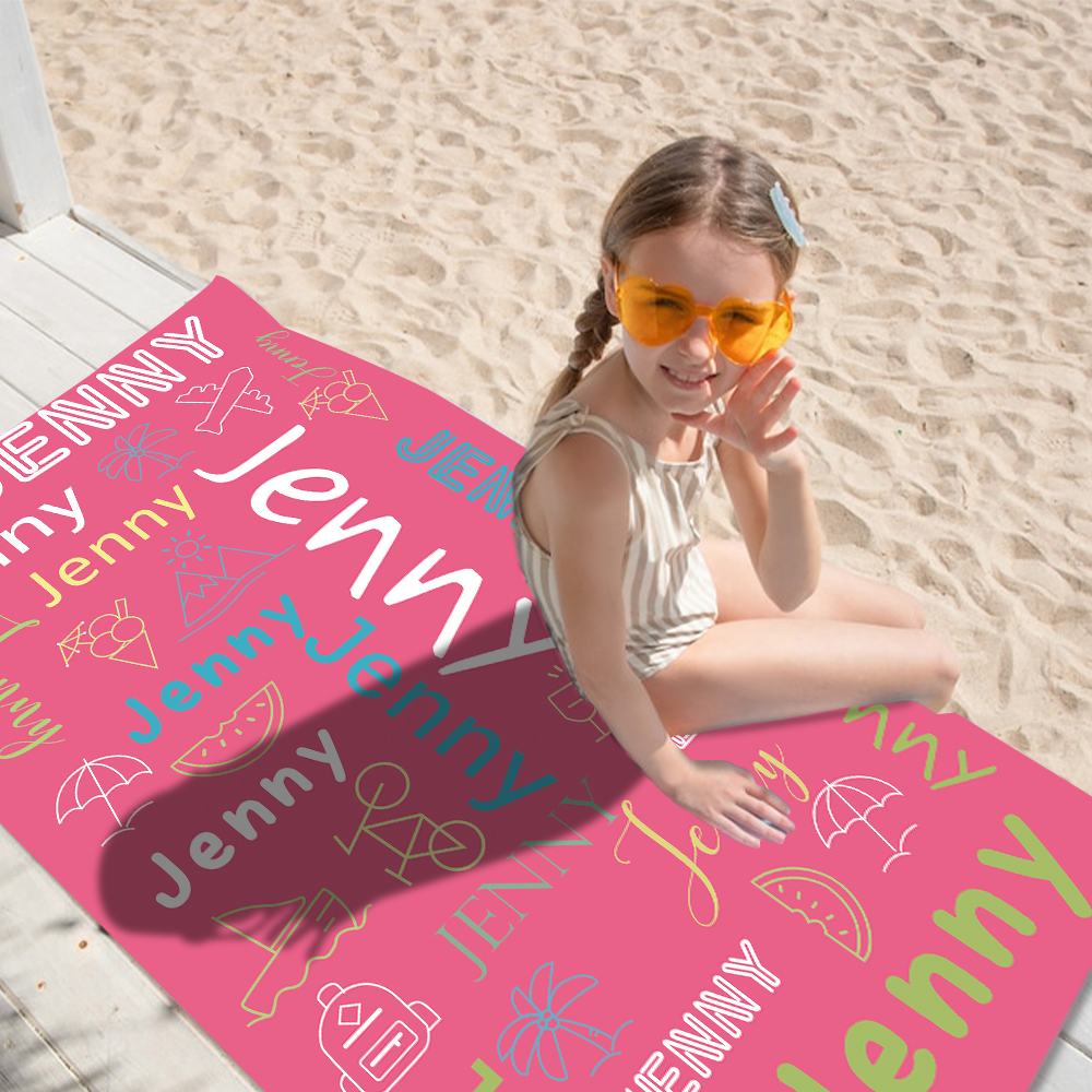 Personalized Lovely Kid Towel for Summer & Beach | CWTowel101
