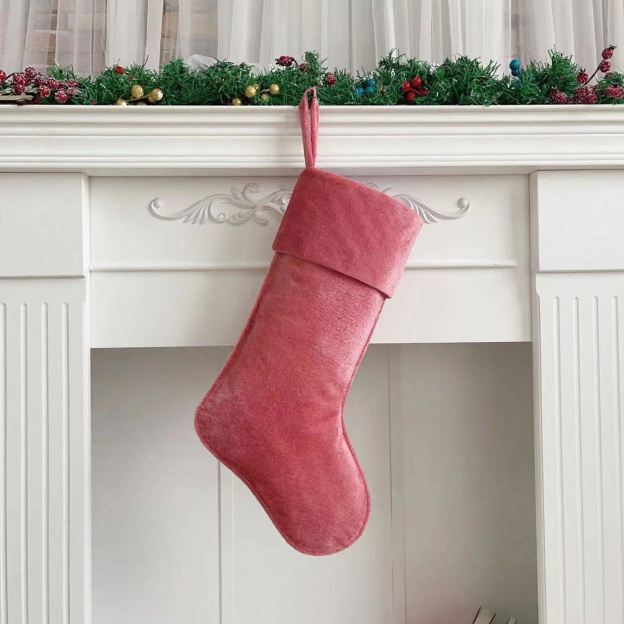 Personalized Velvet Christmas Stocking with Family Name | MCGift145