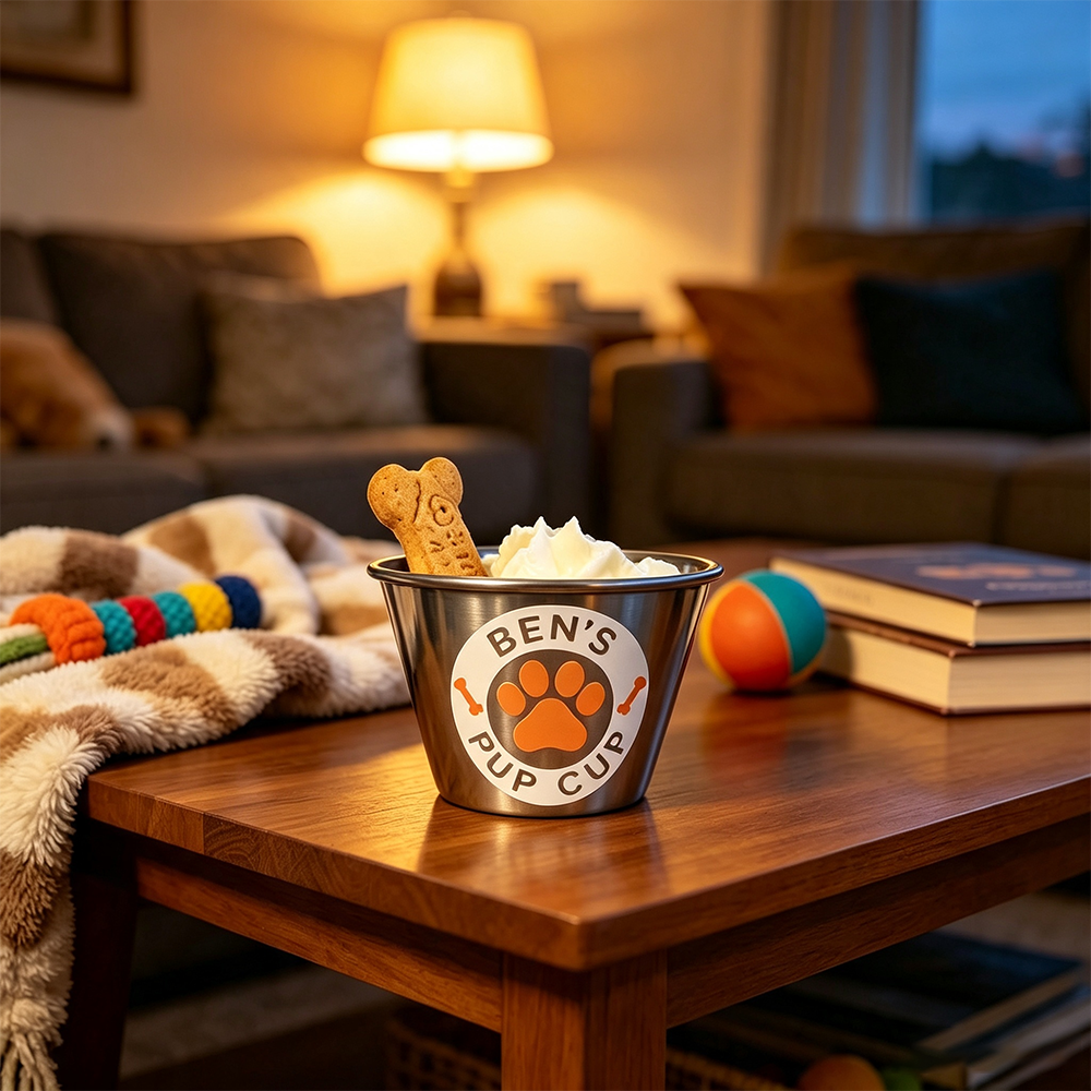 Personalized Pet Stainless Steel Reusable Mini Pup Cup Mug | BKPet273