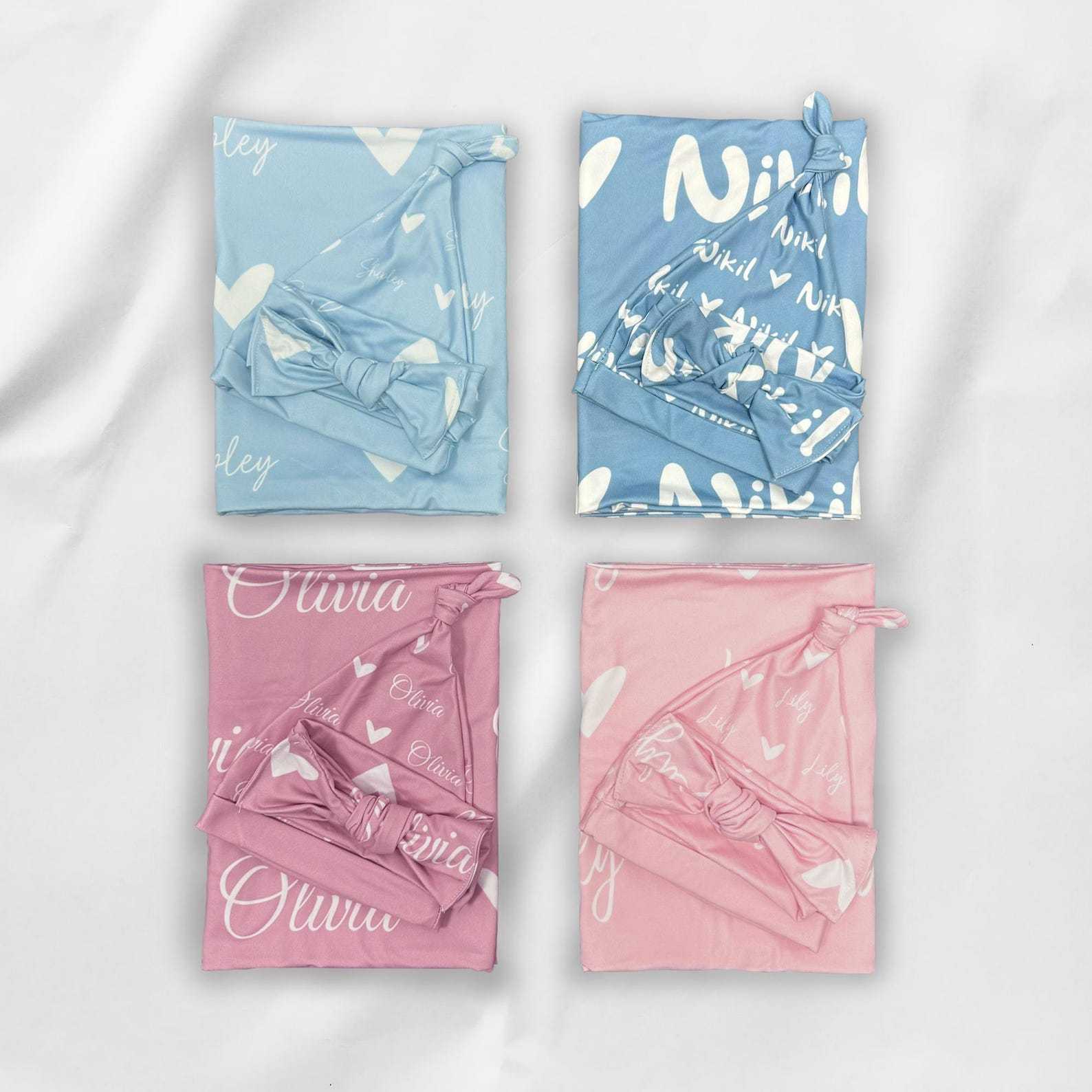 Personalized Baby Swaddle Blanket Set for Comfort & Unique | BBBlanket12
