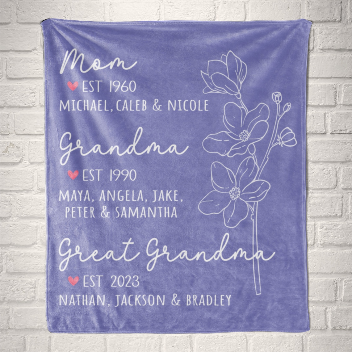Personalized Love Mom Blanket for Comfort & Unique | CWMom13