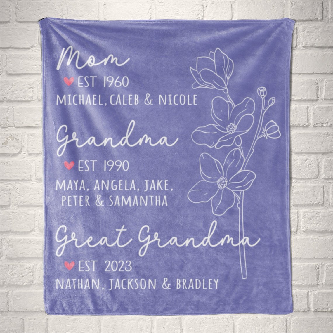Personalized Love Mom Blanket for Comfort & Unique | CWMom13