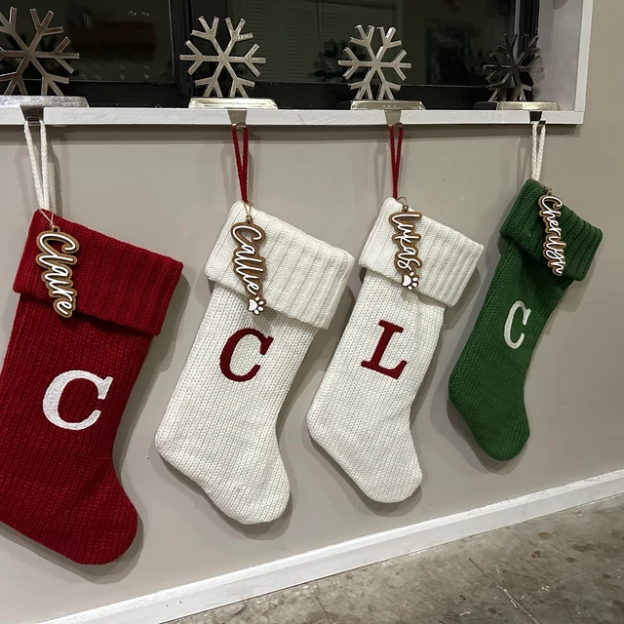 Personalized Wooden Christmas Stocking Tags | MCGift54