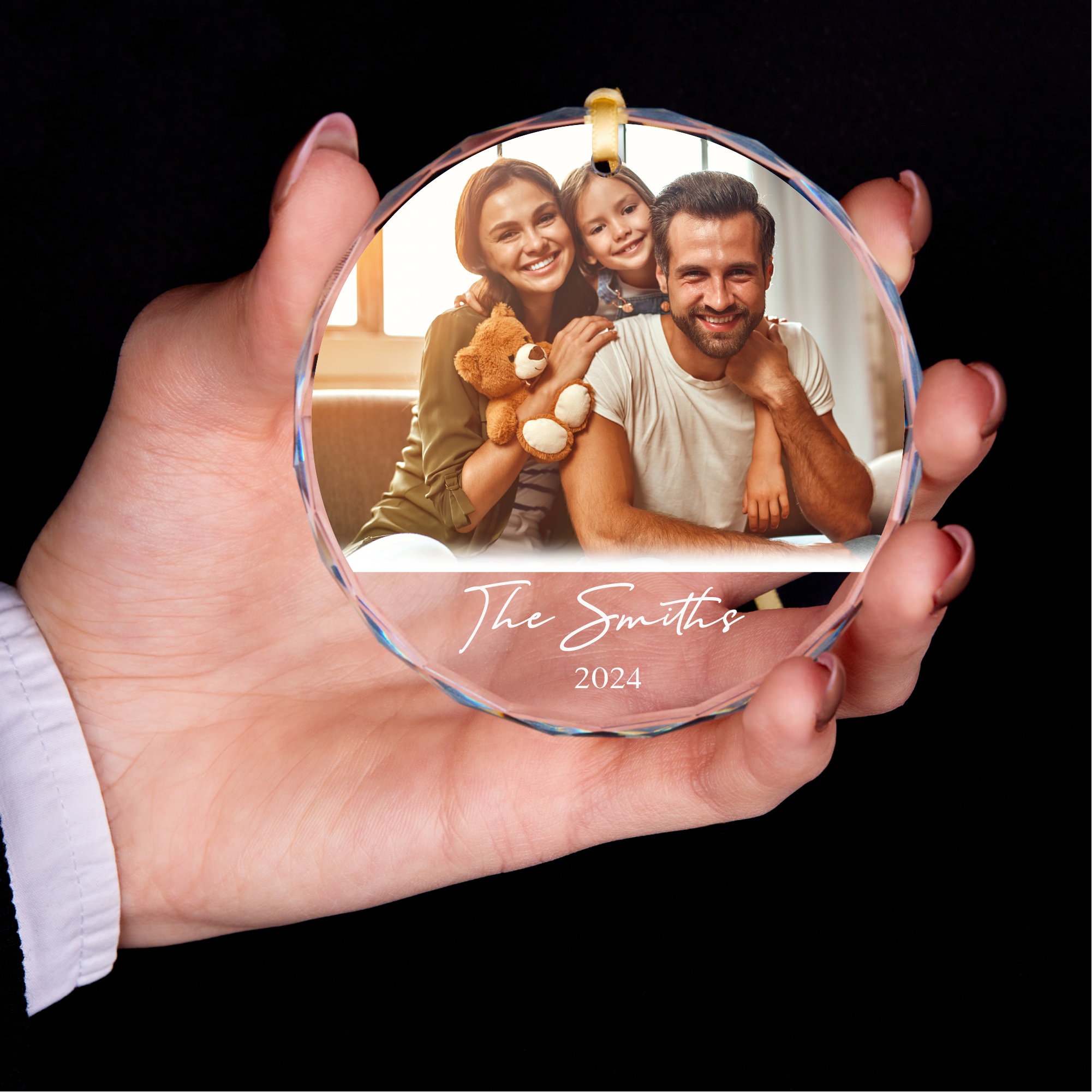 Personalized Glass Family Christmas Ornaments | CWGlass24