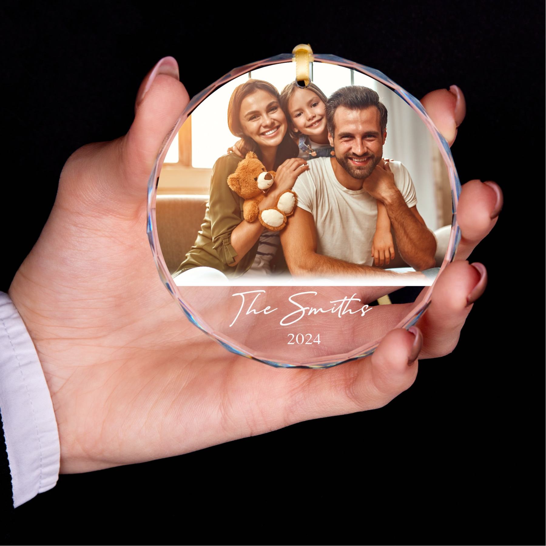 Personalized Glass Family Christmas Ornaments | CWGlass24
