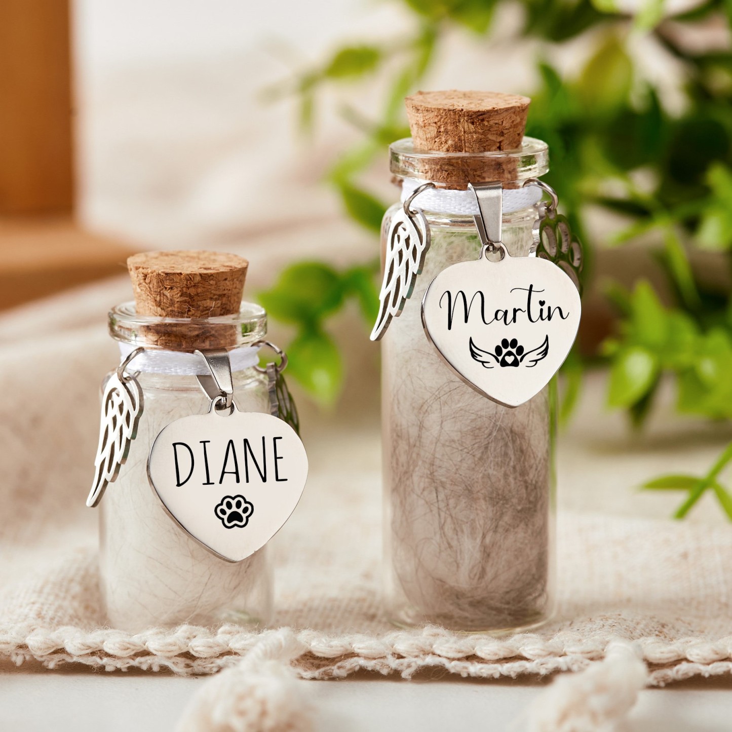Personalized Pet Fur Memorial Jar | BKPet70
