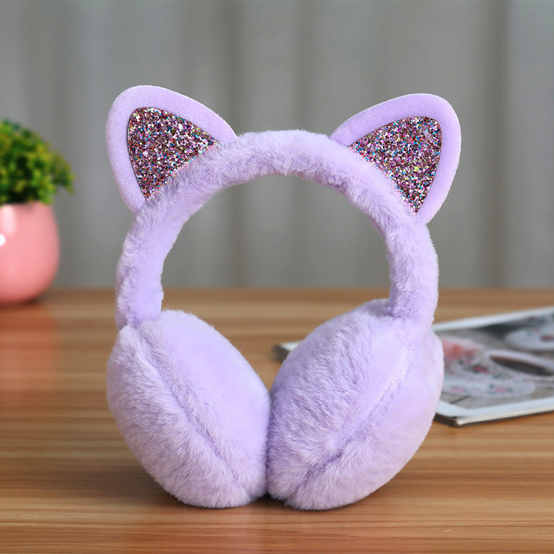 Personalized Kids Pearl Patch Warm Cat Ears Earmuffs | CWToy83