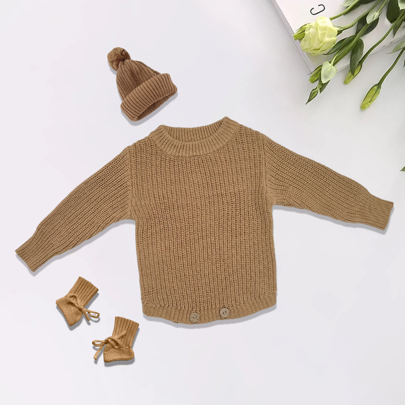 Personalized Embroidered Baby Sweater Outfit Set | CWBaby335