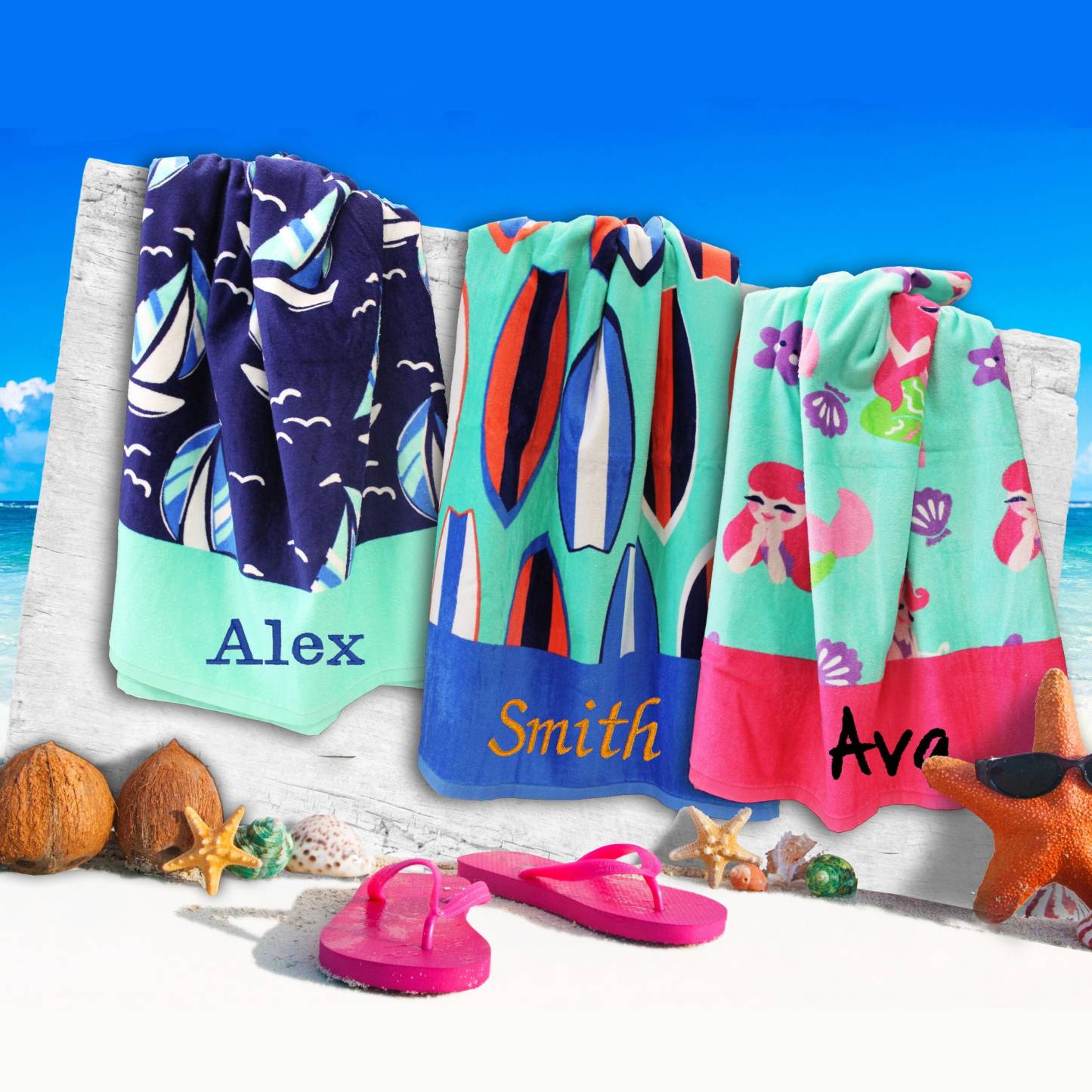 Personalized Lovely Kid Towel for Summer & Beach | CWTowel193