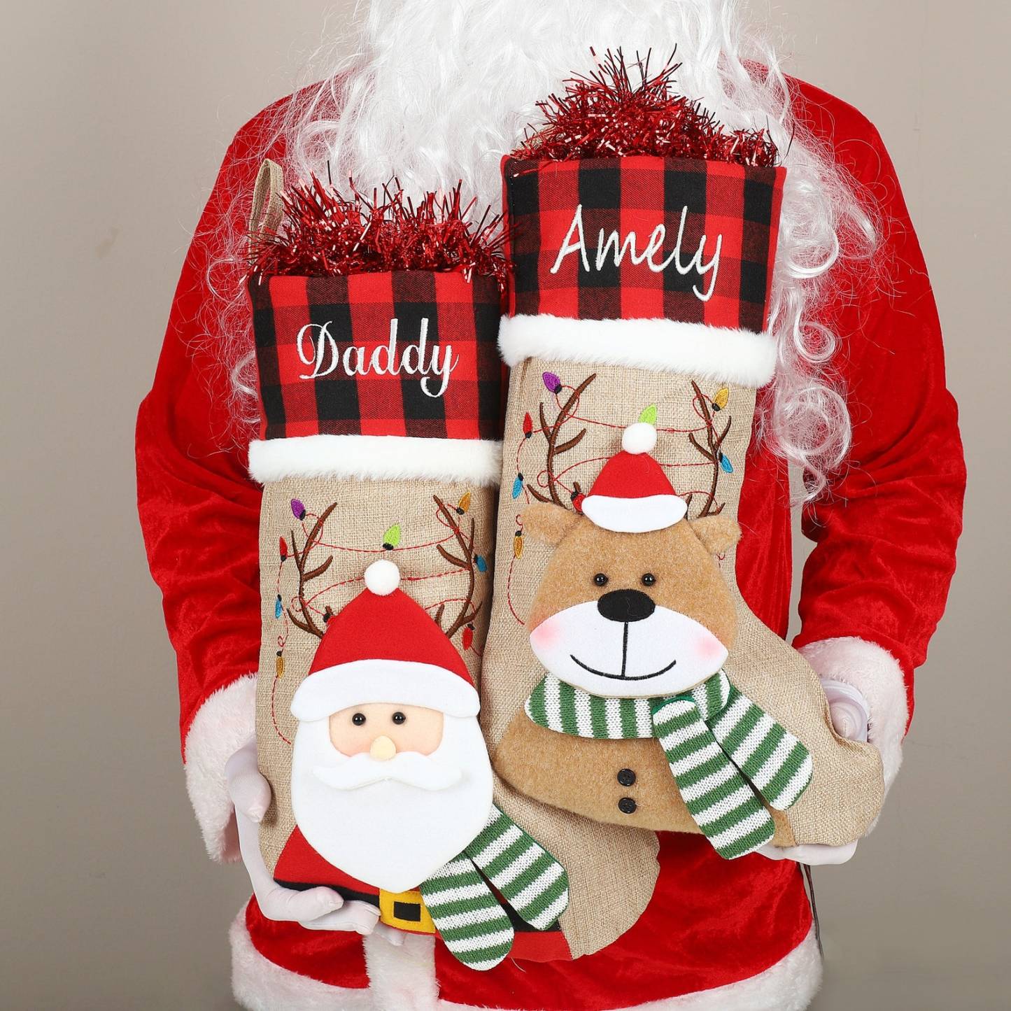 Personalized Embroidered 3D Christmas Stocking | MCGift40