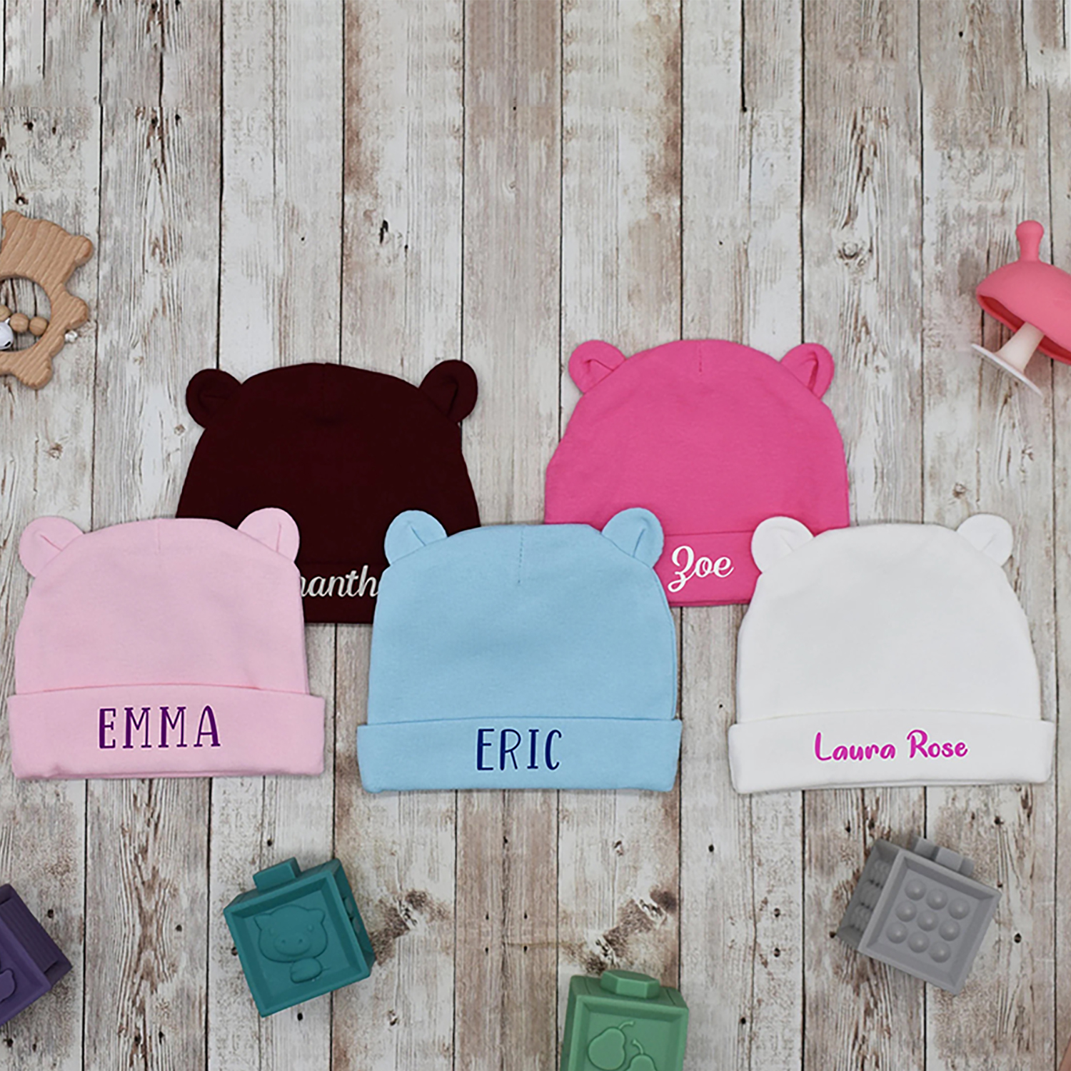 Personalized Lovely Bear Baby Hat for Comfort & Unique | HSKid38