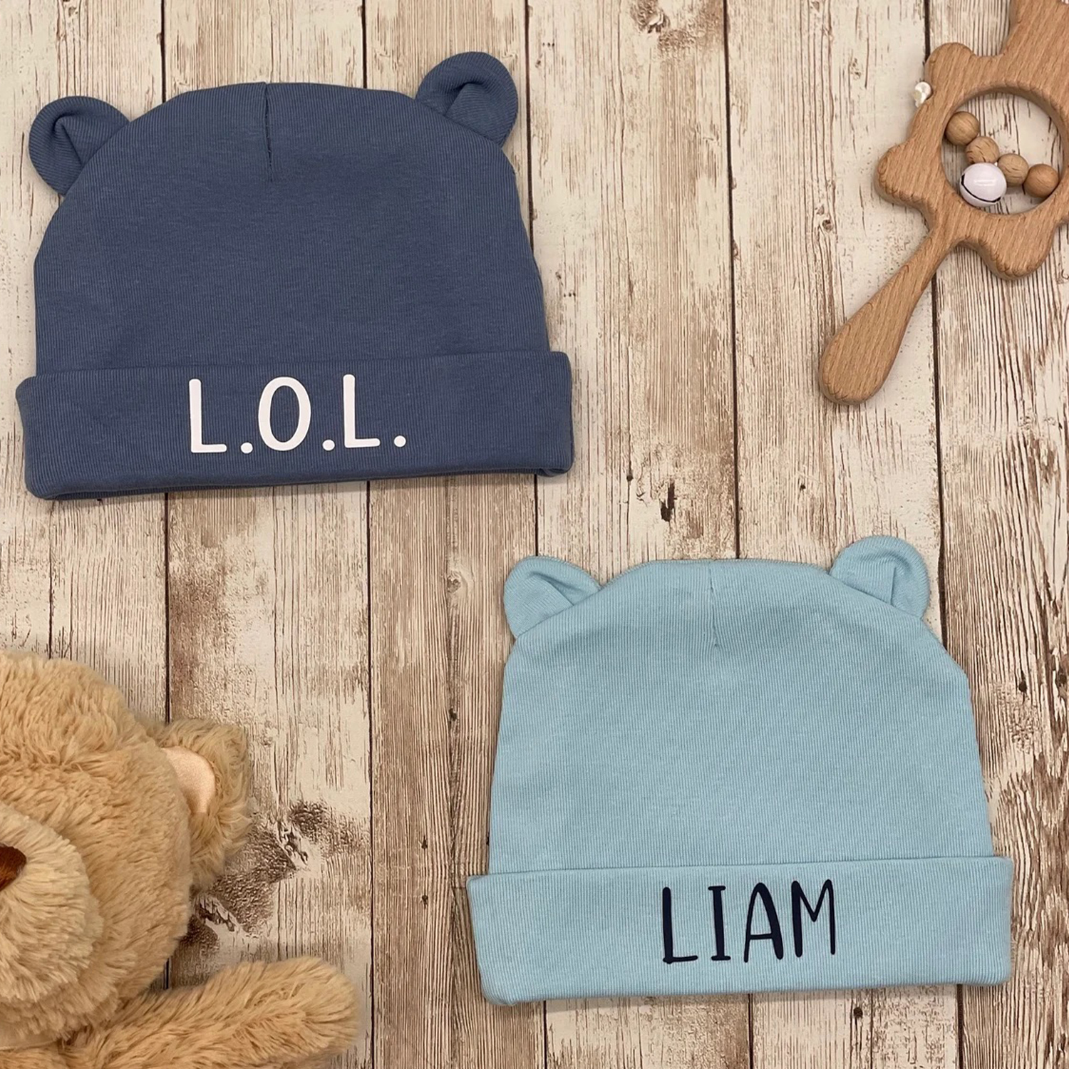 Personalized Lovely Bear Baby Hat for Comfort & Unique | HSKid38