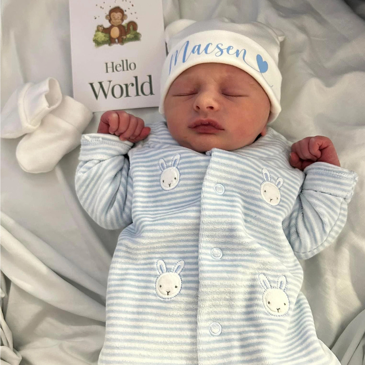 Personalized Lovely Bear Baby Hat for Comfort & Unique | HSKid38