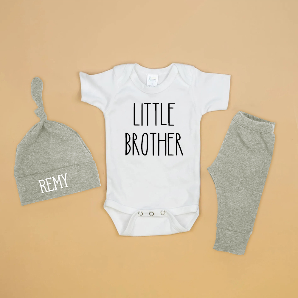 Personalized Little Brother Coming Home Outfit Set | CWBaby173