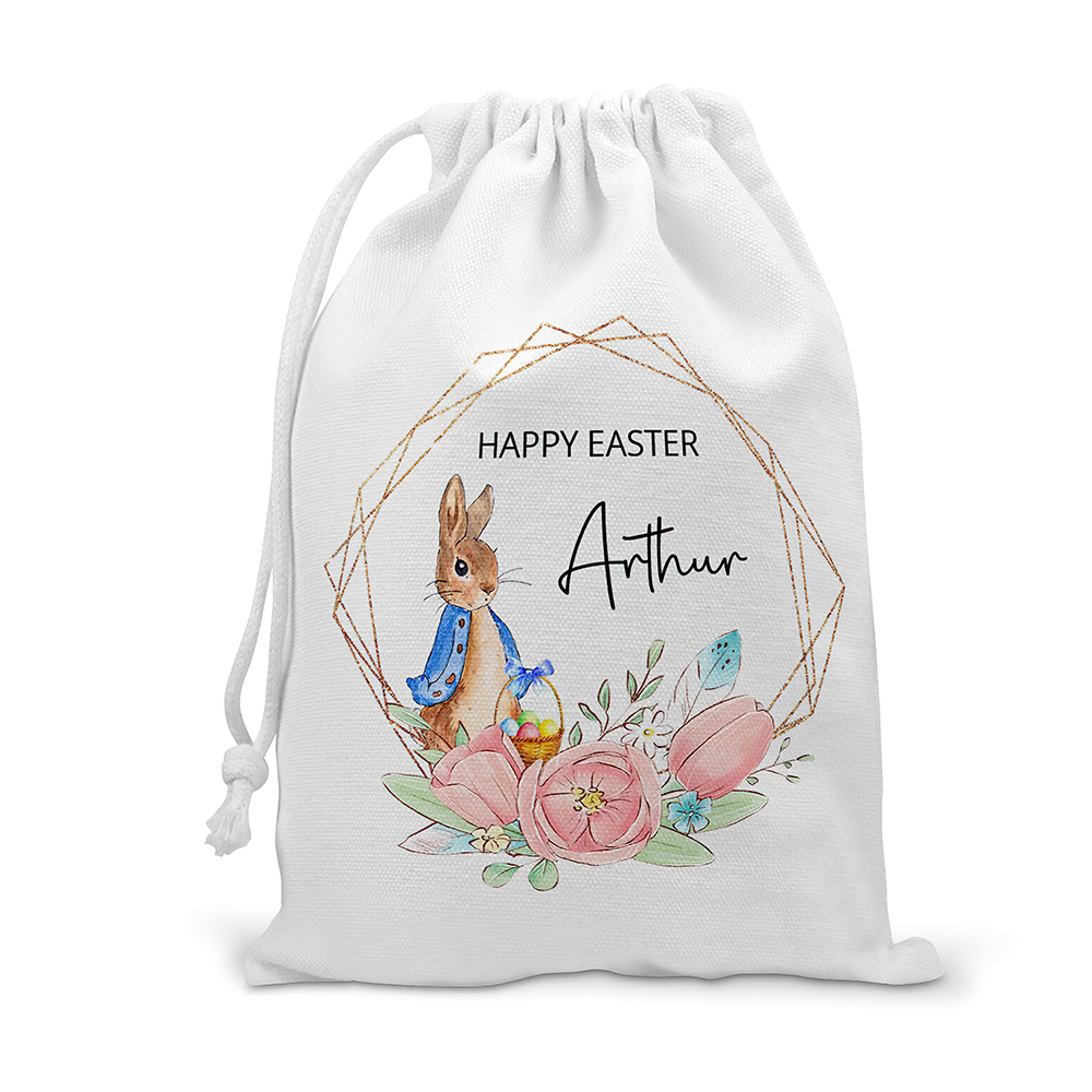 Personalized Name Bunny Easter Gift Sack | CWEaster25