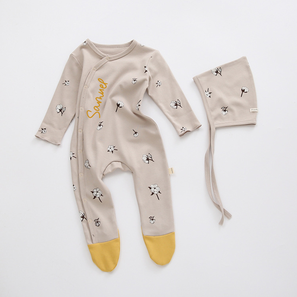 Personalized Baby Organic Soft Cotton Romper | CWBaby378