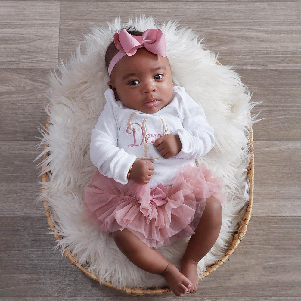 Personalized Embroidered Baby Girl Coming Home Outfit | CWBaby429