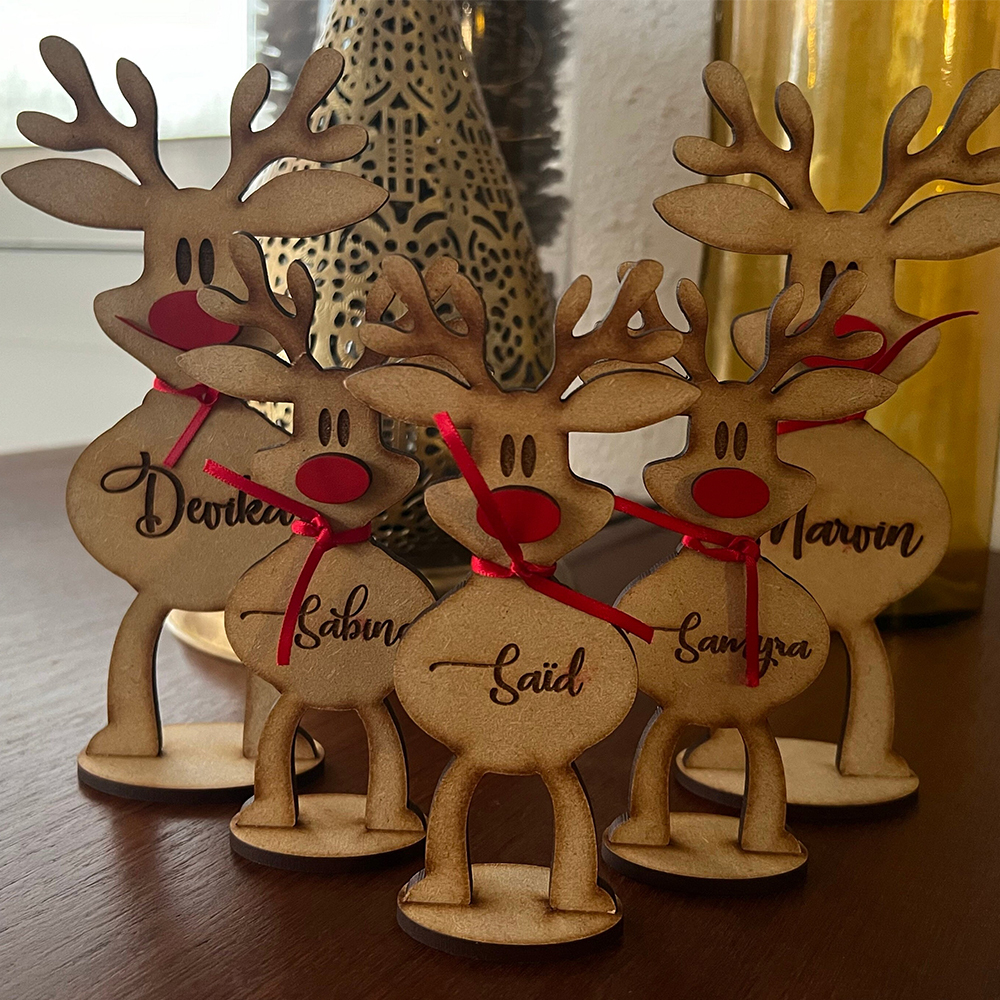 Personalized Freestanding Reindeer Christmas Decoration | MCGift29