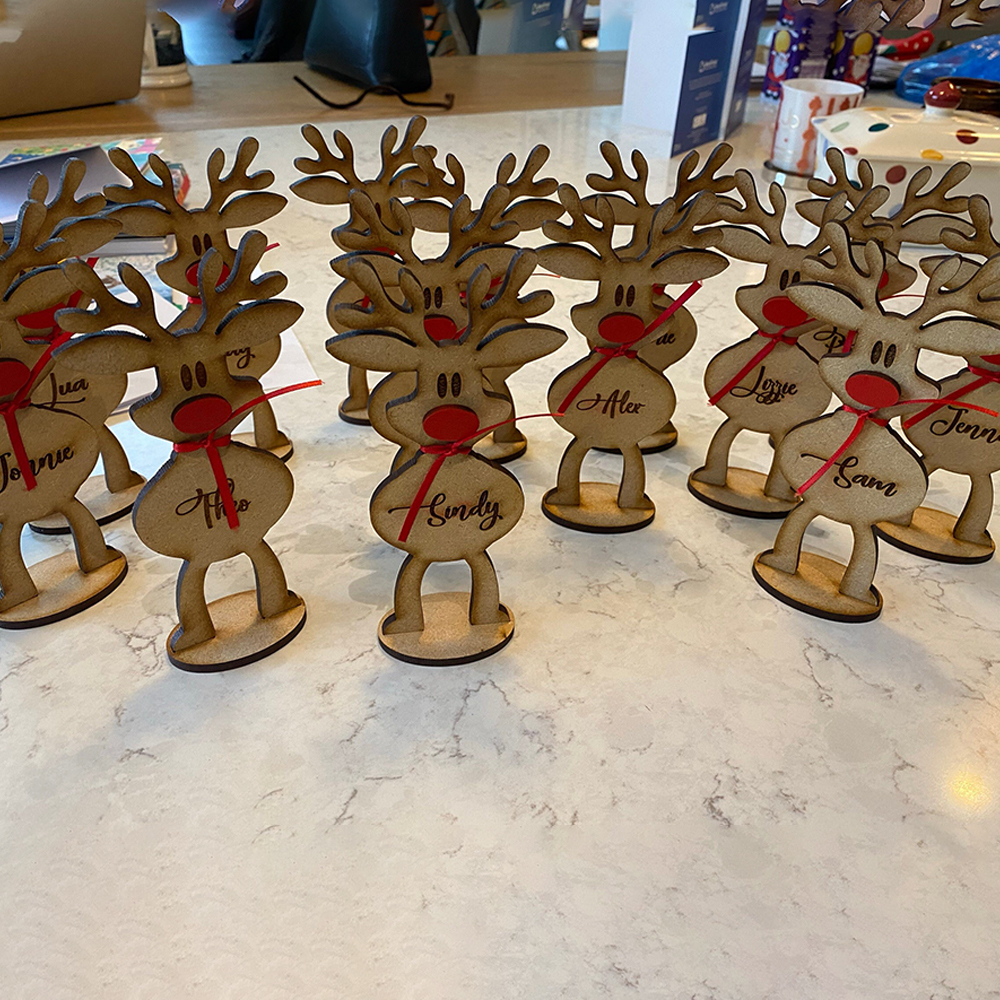 Personalized Freestanding Reindeer Christmas Decoration | MCGift29