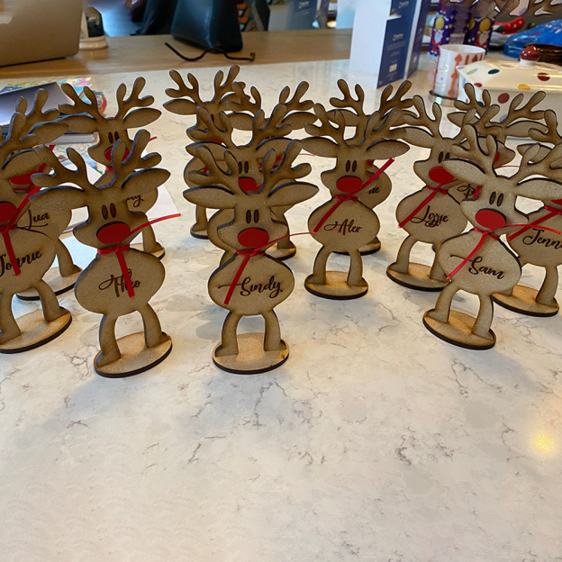 Personalized Freestanding Reindeer Christmas Decoration | MCGift29