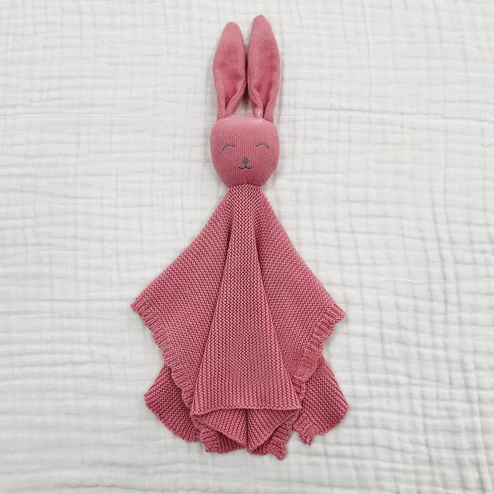 Personalized Baby Embroidery Bunny Comforter | CWToy147