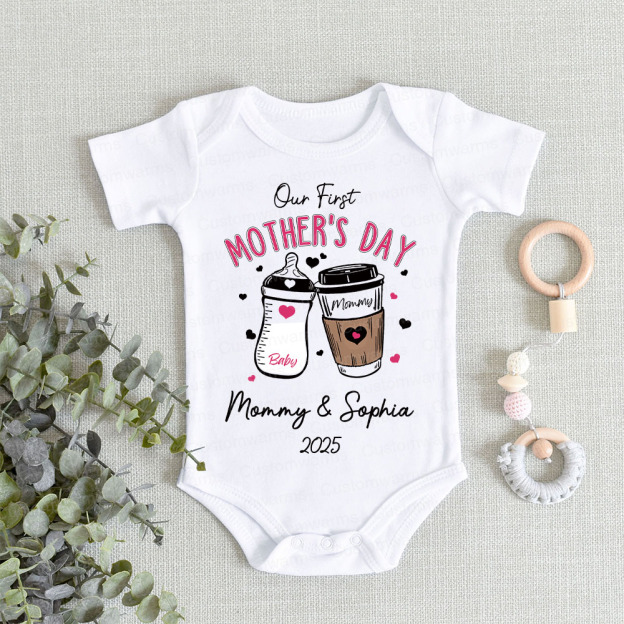 Personalized First Mother's Day Mommy and Baby Outfit | CWFamily17