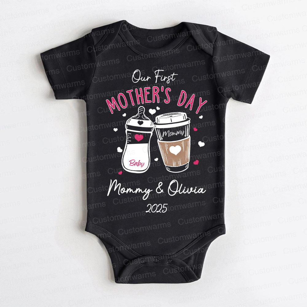 Personalized First Mother's Day Mommy and Baby Outfit | CWFamily17