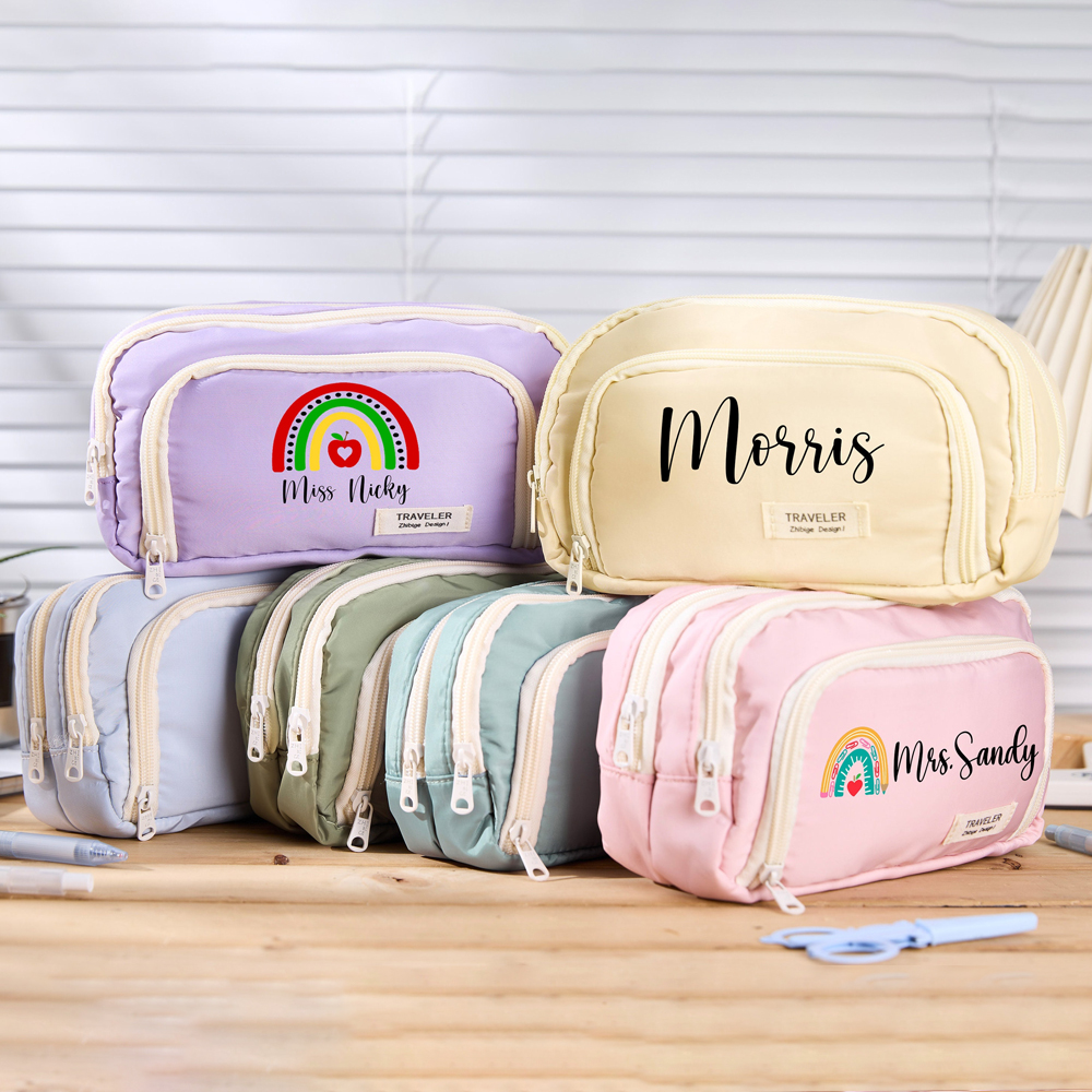 Personalized Back to School Large Storage Pencil Case | CWTeach05