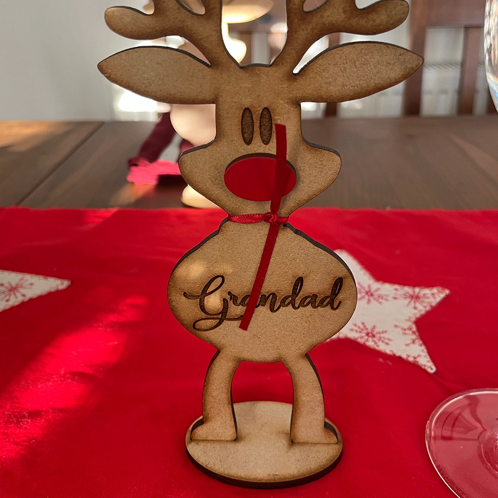 Personalized Freestanding Reindeer Christmas Decoration | MCGift29