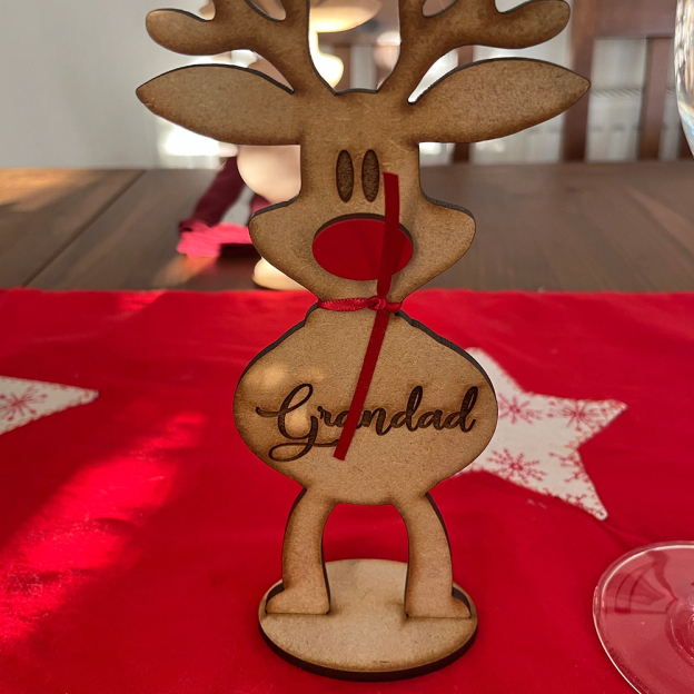 Personalized Freestanding Reindeer Christmas Decoration | MCGift29