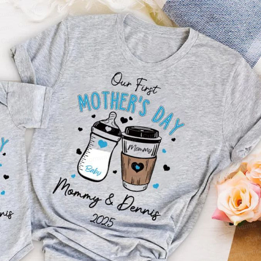 Personalized First Mother's Day Mommy and Baby Outfit | CWFamily17