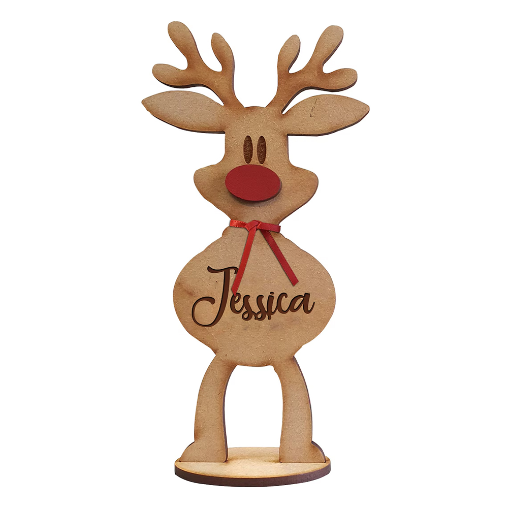 Personalized Freestanding Reindeer Christmas Decoration | MCGift29