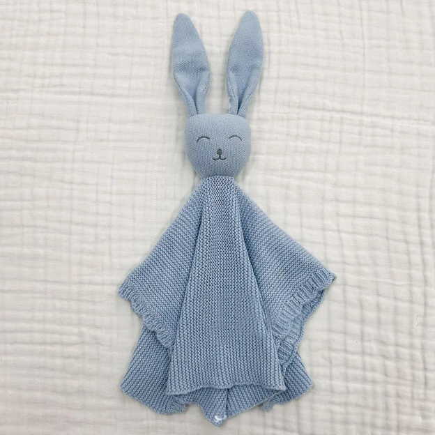 Personalized Baby Embroidery Bunny Comforter | CWToy147