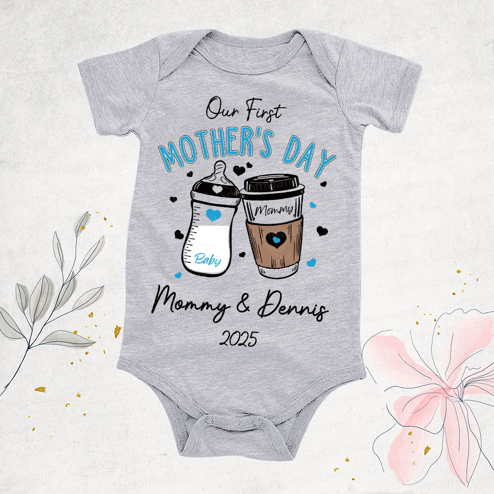 Personalized First Mother's Day Mommy and Baby Outfit | CWFamily17