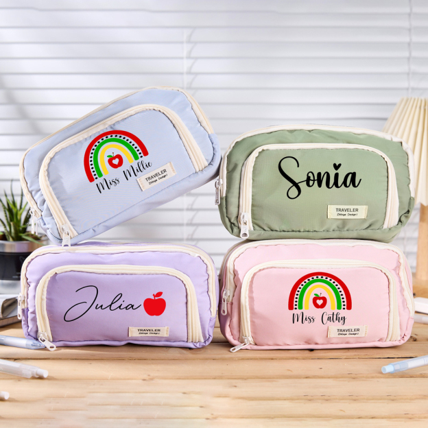 Personalized Back to School Large Storage Pencil Case | CWTeach05