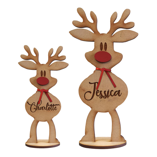 Personalized Freestanding Reindeer Christmas Decoration | MCGift29