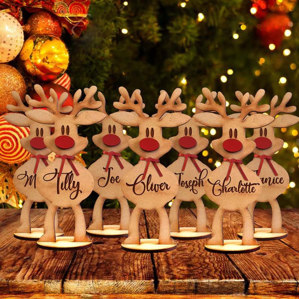 Personalized Freestanding Reindeer Christmas Decoration | MCGift29